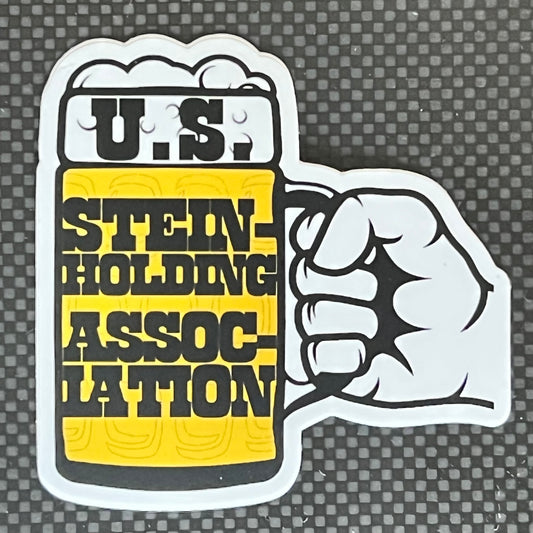 3" Matte Masskrug U.S. Steinholding Association Text Magnet